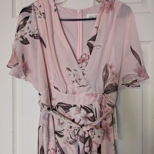 Eliza J Pink Floral Maxi Dress